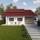 Telha Ecológica Stilo Ondulada Fibra Vegetal 95x200cm Vermelho Onduline