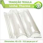 Telha Pet Transparente Tradicao Tegula 291 Kit 21 Telha(s)