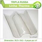 Telha Pet Transparente Tripla Russa 400 Kit 5 Telha(s)
