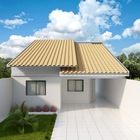 Telha Plástica Colonial 5 Ondas 230x86cm 1,7mm Marfim Afort