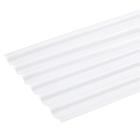 Telha Policarbonato 2,44mx50cm Onda Baixa Cristal Ajover