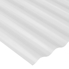 Telha Policarbonato 2,44mx50cm Onda Baixa 75mm Leitosa Ajover