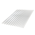 Telha Policarbonato 2,44mx99cm Trapézio Grega Leitosa Ajover