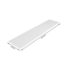 Telha Policarbonato 2,44x,1,10m Ondulada Leitosa Ajover