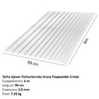 Telha Policarbonato Greca Trapezoidal Cristal Ajover