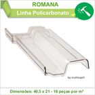 Telha Romana Policarbonato Kit 15 Telha(s)