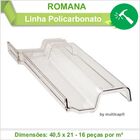 Telha Romana Policarbonato Kit 17 Telha(s)