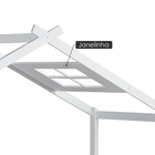 Telhado V Casinha Prime Com Janela Em Madeira Maciça Laca Bra