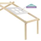 Telhado V Casinha Prime Em Madeira Maciça Natural/branco Casa