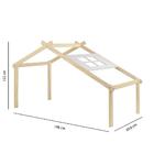 Telhado V Casinha Prime Em Madeira Maciça Natural/branco Casa