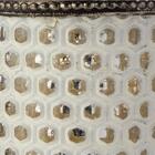 Temple Castiçal De Metal Branco Decorativo Luxo Sala 8x7cm