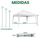 Tenda Articulada Gazebo 3x3m Articulado Alumínio Praia Campin
