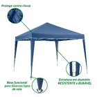 Tenda Articulada Gazebo 3x3m Articulado Alumínio Praia Campin
