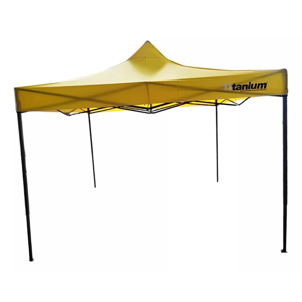 Tenda Gazebo Amarelo 100% Poliester Tubo Aço 0,7mm Tam. 3x3mt
