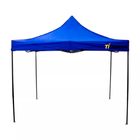 Tenda Gazebo Azul 100% Poliester Tubo Aço 0,7mm Tam. 3x3mt