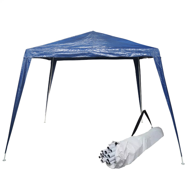 Tenda Gazebo Montável 2,4x2,4m Barraca Praia Camping Azul Com