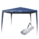 Tenda Gazebo Montável 3x3m Barraca Praia Camping Azul Com Bol