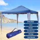 Tenda Gazebo Sanfonada  Articulada 3x3 Chalesco