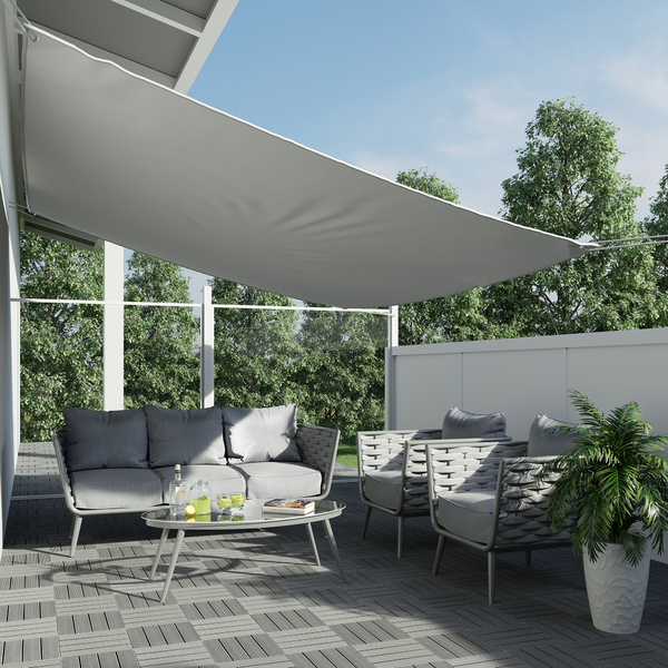 Tenda Suspensa Branco Hegoa Retangular 295x400cm Naterial