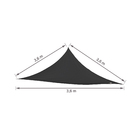 Tenda Suspensa Poliéster Triangular Hegoa Cinza 360x360cm Naterial