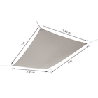 Tenda Suspensa Poliéster Retangular Hegoa Taupe 295x400cm Naterial