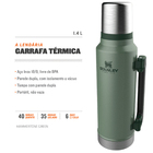 Térmica Stanley 1,4l Classic Verde Hammertone Garrafa Térmica