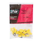 Terminal Anel Pré-Isolado Amarelo 4,0X6,0mm² M6 20Pçs Sforplast