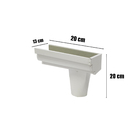 Terminal Calha Moldura 28 Direito Branco Calha Forte