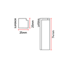 Terminal Canto Externo Branco 7cm Santa Luzia