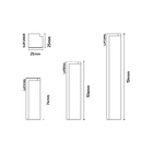 Terminal Canto Externo Branco 7cm Santa Luzia
