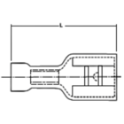 Terminal Engate Fêmea Isolado 6,30mm 16-14awg Azul 100pçs  ET