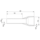 Terminal Ilhós Pré Isolado 10mm 10-12 Rd Vermelho 100pçs  320