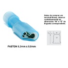 Terminal Isolação Total Femea 6,3mm 1,50-2,50 Mm² 6,3mm Nylon
