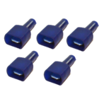 Terminal Isolado Faston Macho 6,3mm 16-14awg Azul 100pçs NA45