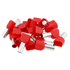 Terminal Isolado Tubolar Duplo Vermelho 10mm² C14 20Pçs Sforplast