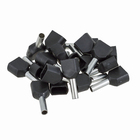 Terminal Isolado Tubolar Duplo Preto 1,5mm² C8 20Pçs Sforplast