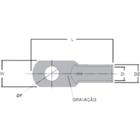 Terminal Olhal Compressão 1furo 6,5mm Para Cabo 6mm 50pçs TB-
