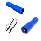 Terminal Pre Isolado Bala Bullet Femea 1,50-2,50 Mm² Azul 100