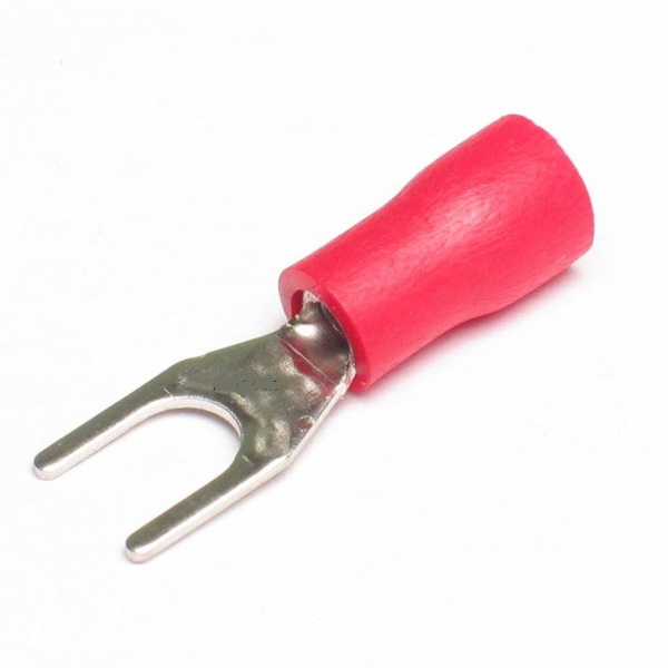 Terminal Pre Isolado Forquilha Garfo 0,50-1,50 Mm² M4 100 peç