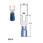 Terminal Pre Isolado Forquilha Garfo 1,50-2,50 Mm² M4 100pç