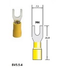 Terminal Pre Isolado Forquilha Garfo 4,00-6,00 Mm² M4 100pç