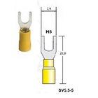 Terminal Pre Isolado Forquilha Garfo 4,00-6,00 Mm² M5 100pç