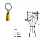 Terminal Pre Isolado Olhal 4,00-6,00 Mm² M10 100 Peças