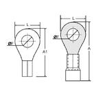 Terminal Pré Isolado Olhal 6mm² M8 100 Peças Tp-6-8 Intelli