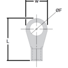 Terminal Tipo Forquilha Sem Isolação Laminado M5 50pçs Crimpe
