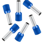 Terminal Tipo Ilhós Tubular Simples Pré Isolado 18mm 100pçs C