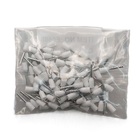 Terminal Tubular Ilhós Simples 0,50 Mm² Branco 100 Peças