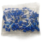 Terminal Tubular Ilhós Simples 2,50 Mm² Azul 100 Peças
