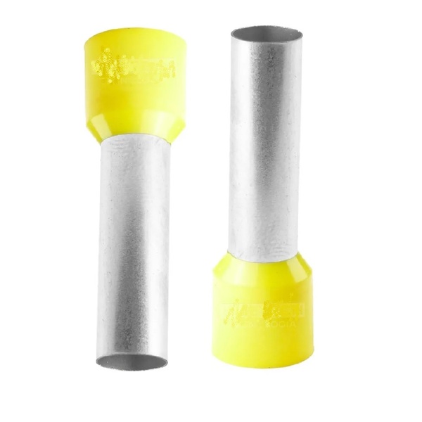 Terminal Tubular Ilhós Simples 25 Mm²  Longo E25mm 100 Peças