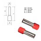Terminal Tubular Ilhós Simples 35 Mm²  Longo E25mm 100 Peças